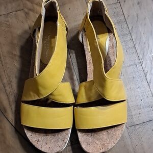 Adrienne Vittadini Sport Women’s Yellow Strappy Sandals -